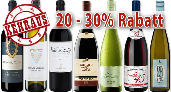8 Kehrausweine mit 20% bis 30% Rabatt!