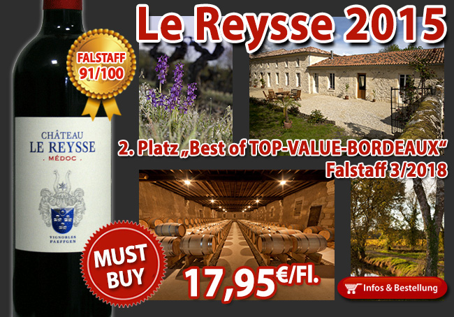 2. Platz „Best of TOP-VALUE-BORDEAUX“ Falstaff 3/2018