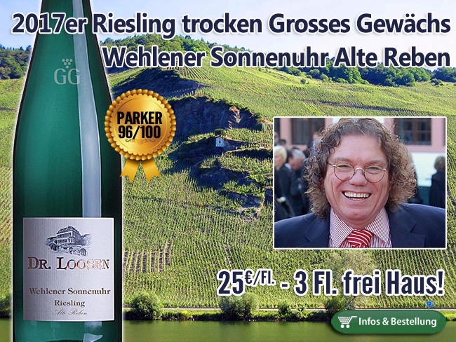 Und noch ein GG von Ernie Loosen…2017er Wehlener Sonnenuhr…