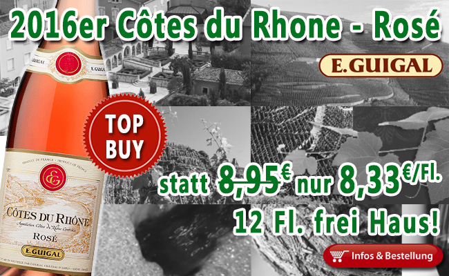 Mit dem 2016er Côtes du Rhône ROSE von Guigal in den Sommer…