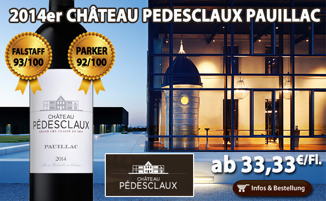 <br />
2014er Pedesclaux: „…going places in the same way that Pontet-Canet did in the 1990s…”.